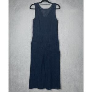 Comptoir Des Cotonniers Jumpsuit Womens Medium Crochet Lace Sleeveless Wide Leg